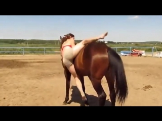 the horse took pity on the girl and helped her to climb on herself