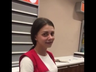 gas station lukoil - girl seller stoned