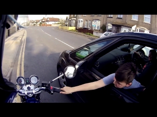 the motorcyclist gave the boy a moment of joy.